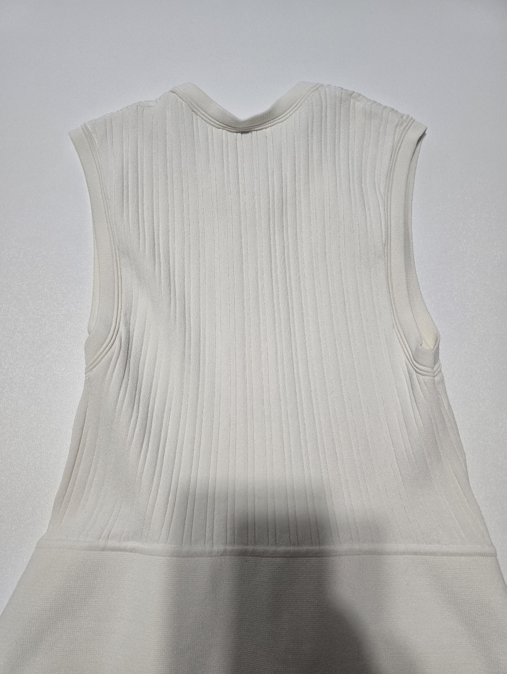 Sandro Rib Knit Mini Dress Casual Crew Neck Sleeveless Front Button Size S - Picture 10 of 13